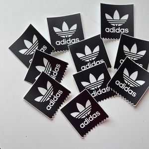 Adidas Logo Vinyl Decal Surfboard Snowboard Skate car window sticker. Set of 10